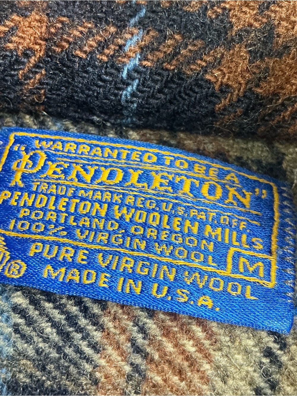 Vintage Pendleton 70s 100% wool plaid button front jacket USA made size medium - Picture 2 of 6